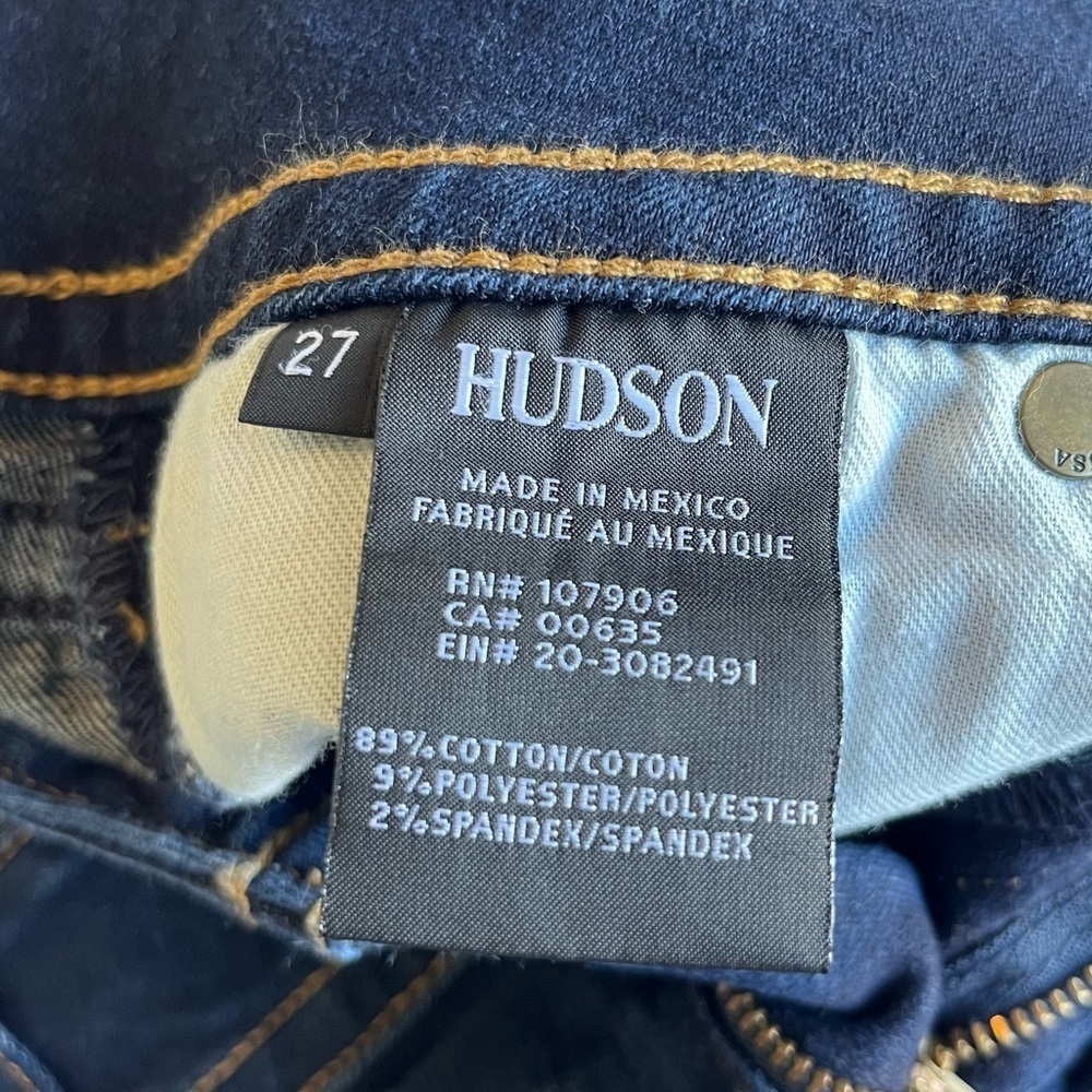 Hudson Mid Rise Dark Wash Denim Shorts Size 27 - Picture 8 of 8